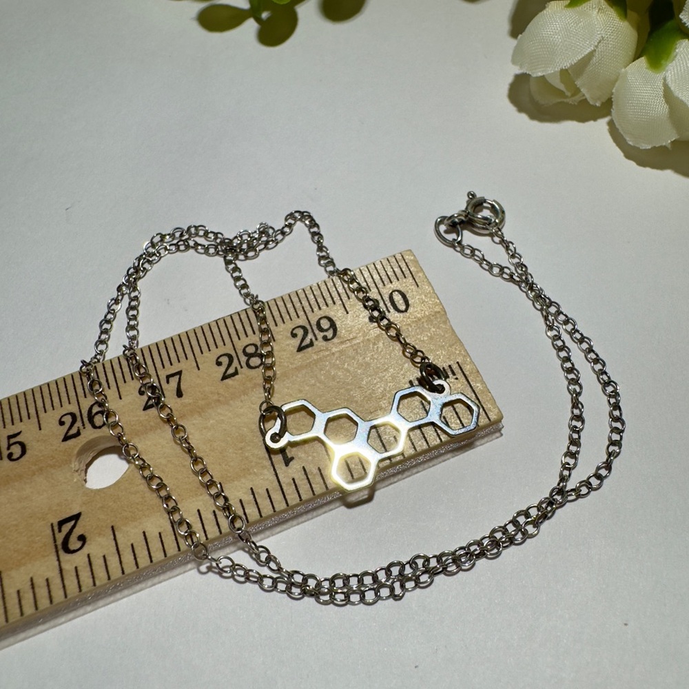 Beehive Honeycomb Stationary Pendant Sterling Sil… - image 8